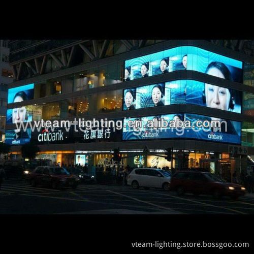 Outdoor building facade Glass LED screen display with high brightness